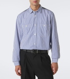 Junya Watanabe Paneled striped cotton shirt