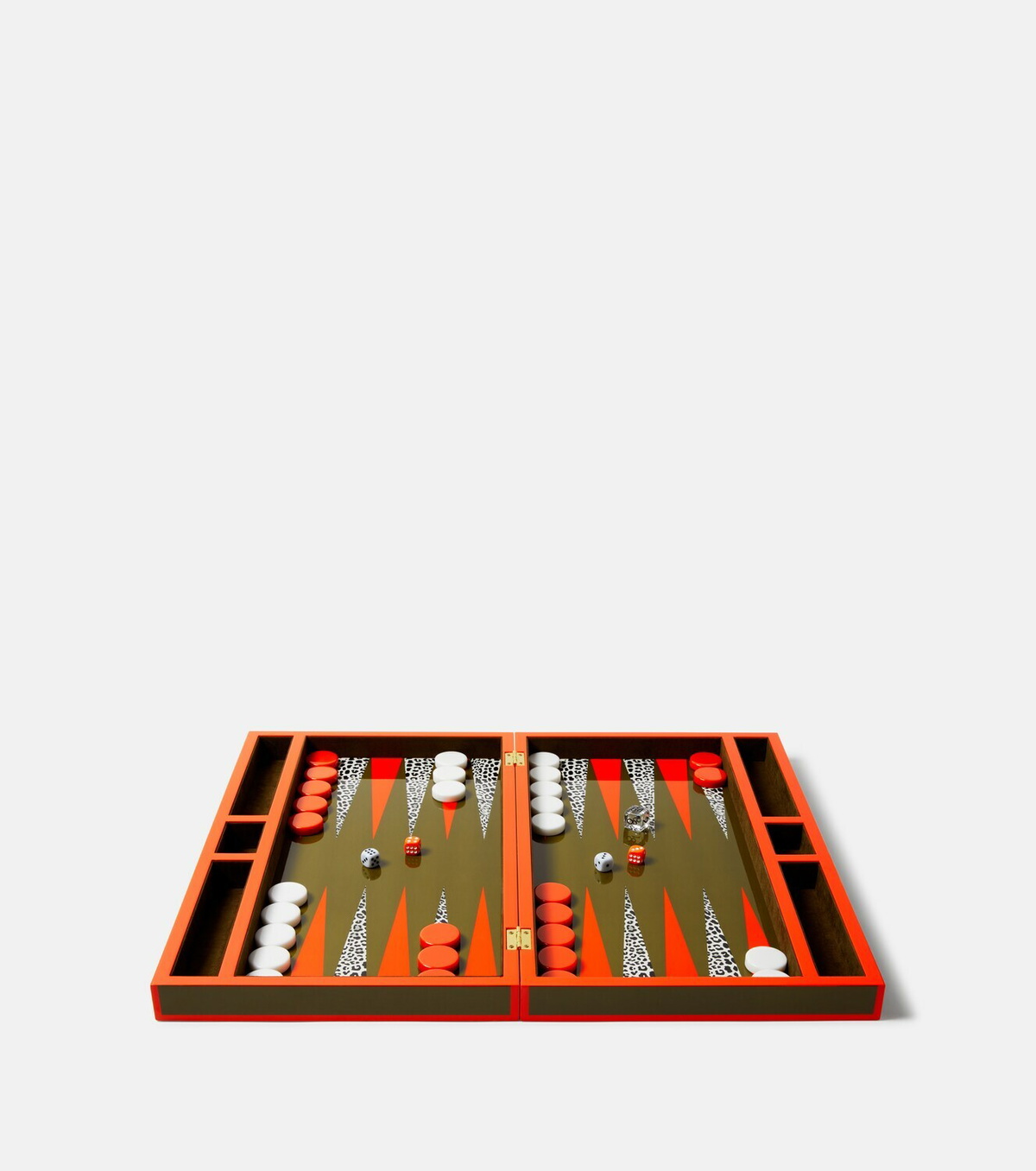 Jonathan Adler Leopard lacquered backgammon set