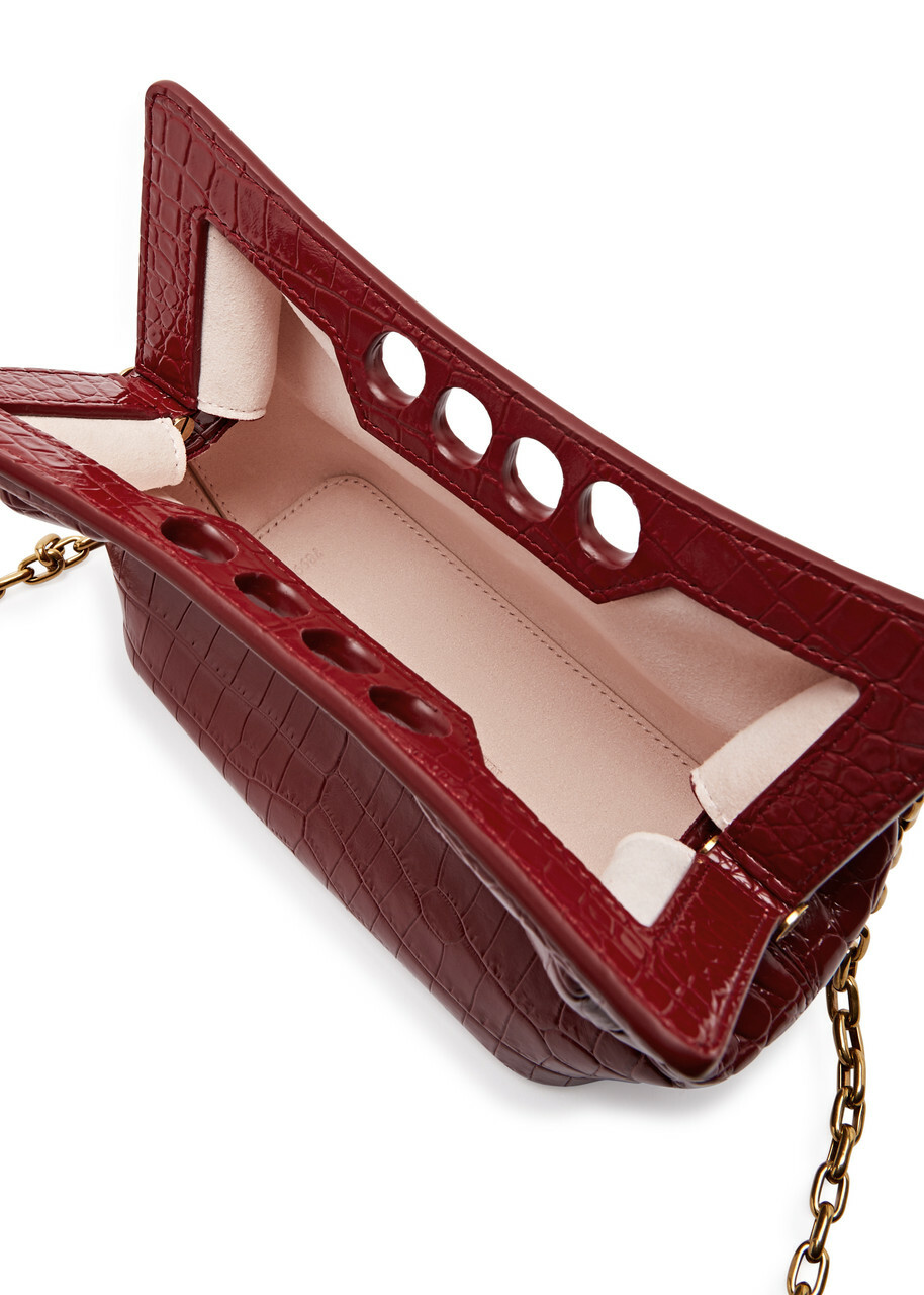 Alexander Mcqueen The Peak Mini Crocodile-effect Faux