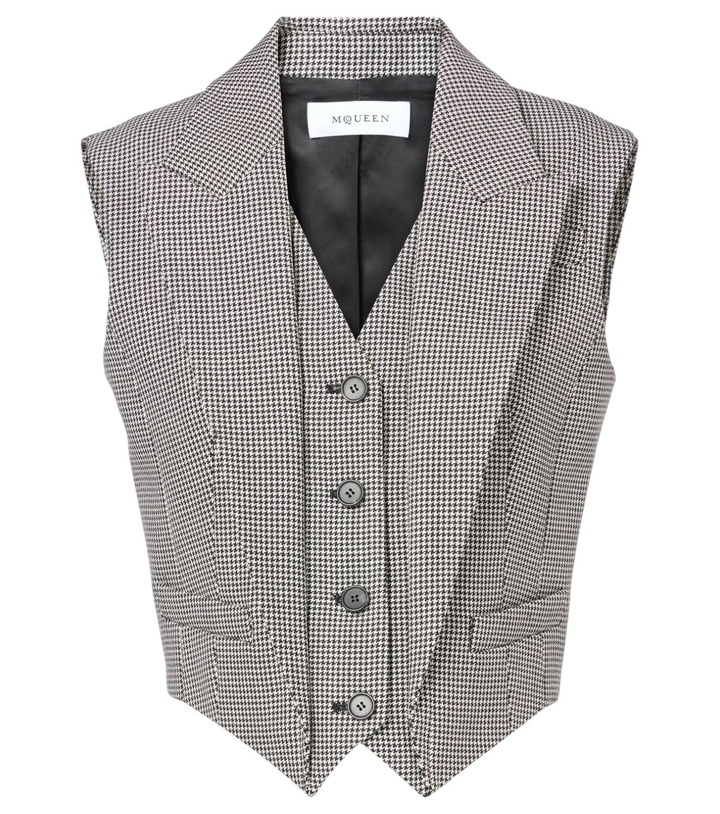 Photo: Alexander McQueen Houndstooth wool and mohair vest