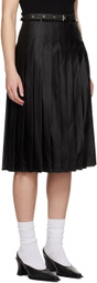 UMBER POSTPAST Brown Pleated Midi Skirt