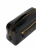 TOM FORD - Logo Croc Embossed Leather Toiletry Bag