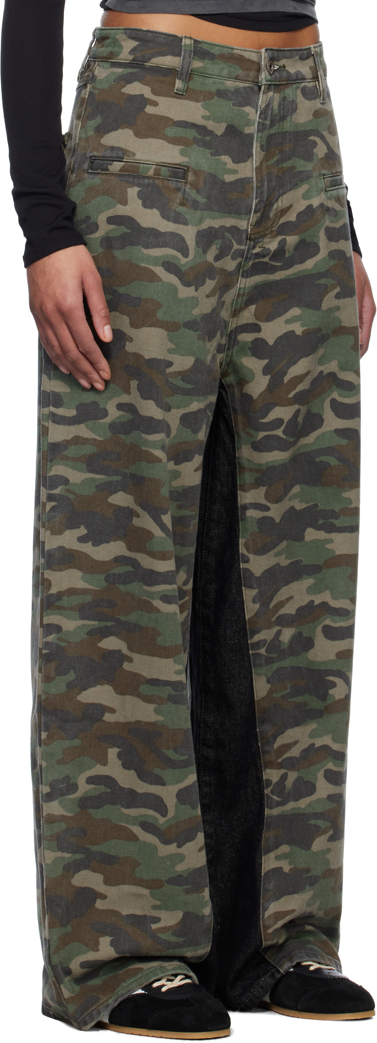Fax Copy Express Khaki Casual Camouflage Jeans