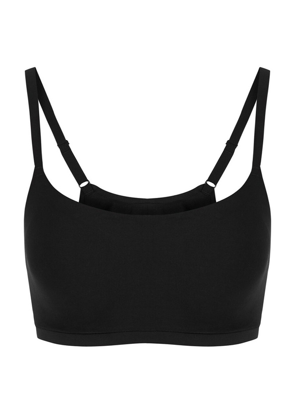 Photo: Chantelle Soft Stretch Thin-strap Soft-cup Bralette, Bralette, Black
