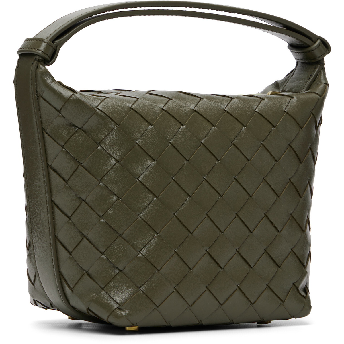 Bottega Veneta Khaki Micro Wallace Bag