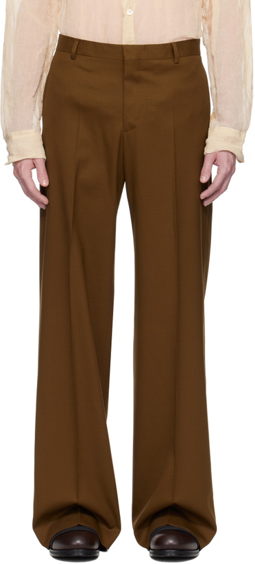 Photo: CMMN SWDN SSENSE Exclusive Brown Otto Wide Leg Trousers