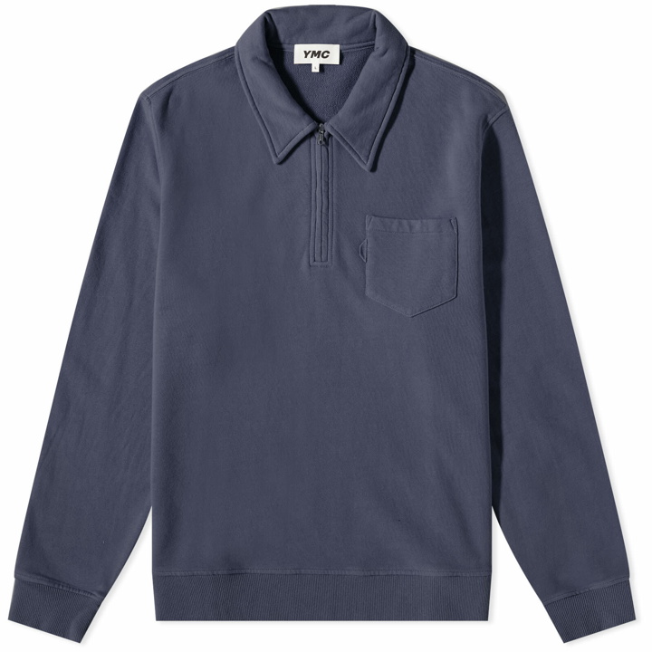 Photo: YMC Men's Sugden Quarter Zip in Navy