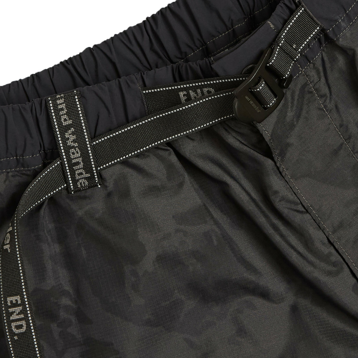 END. x and wander Nylon Print Short Pant in Charcoal