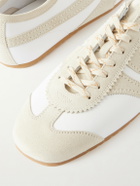 Dries Van Noten - Suede-Trimmed Leather Sneakers - White