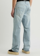 Wooyoungmi Crochet-trimmed Straight-leg Jeans Blue