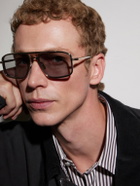Jacques Marie Mage - Earl Aviator-Style Silver-Tone Titanium Sunglasses - Silver