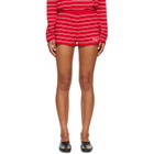 Sporty & Rich Red Signature Logo Short Shorts