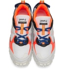 Juun.J White and Orange Volume 3 Sneakers