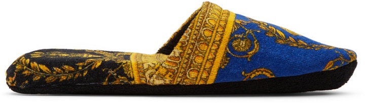 Photo: Versace Blue & Gold I Love Barocco Slippers