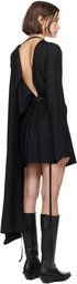Ann Demeulemeester Black Linea 3 Holes Minidress