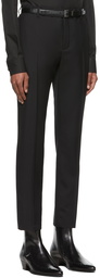 Saint Laurent Black Virgin Wool Gabardine Trousers