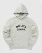 Woolrich Organic Cotton Script Hoodie Grey - Mens - Hoodies
