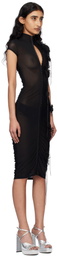 Fancì Club Black Wild Floral Midi Dress