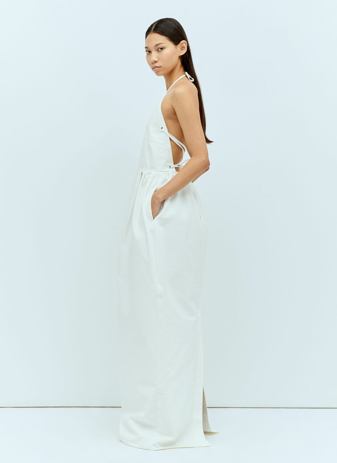 Max Mara Halter Neck Maxi Dress