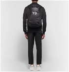 Y-3 - Embroidered Logo-Print Faux Leather Backpack - Black