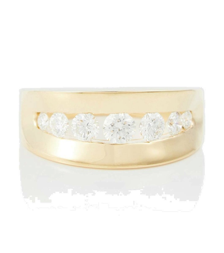 Photo: Melissa Kaye Anya 18kt yellow gold ring with diamonds