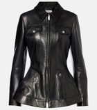 McQueen Peplum leather jacket