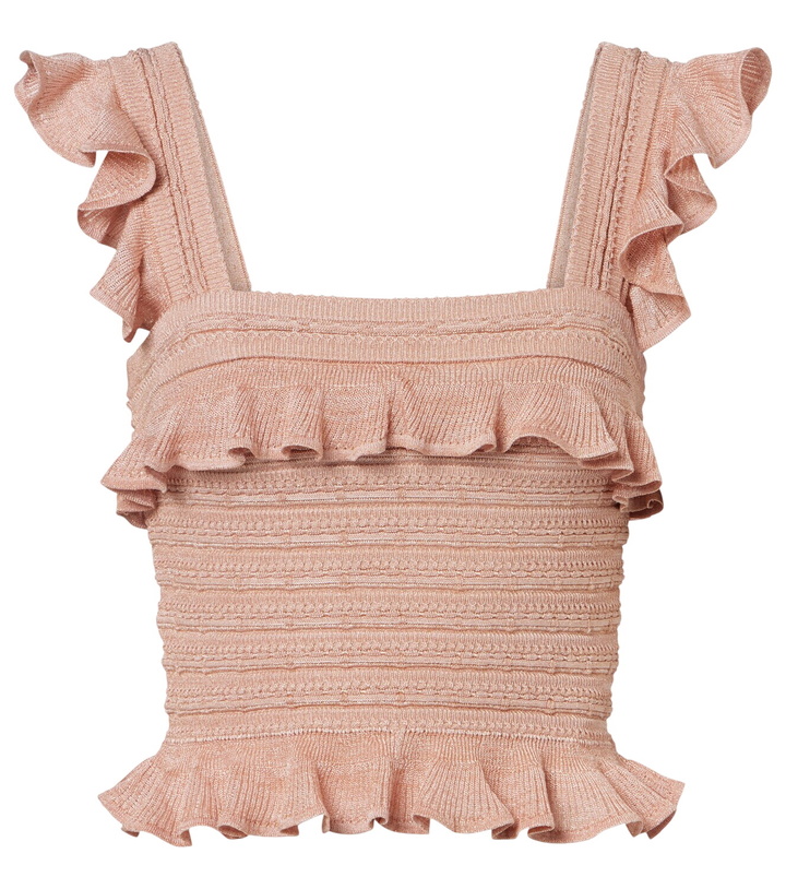 Photo: Zimmermann Rebellion ruffled lamé top