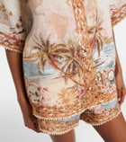 Zimmermann Mahon printed linen bowling shirt