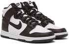 Nike Brown & White Dunk High Retro Sneakers