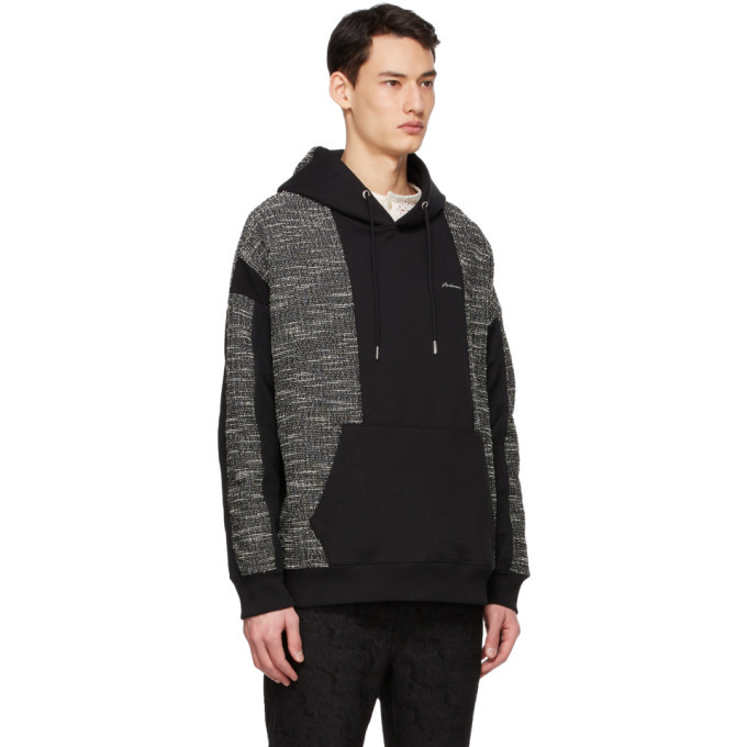 Andersson Bell Black Fabric Contrast Hoodie Andersson Bell