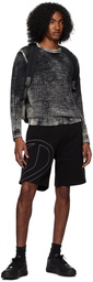 Diesel Black P-Crow-Megoval Shorts