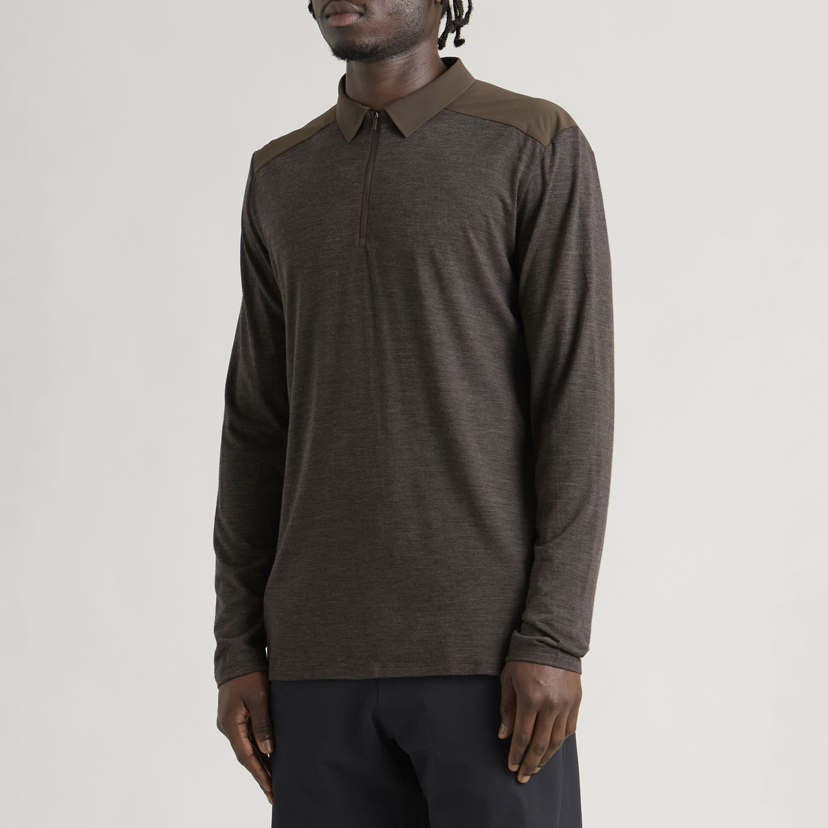 Arc'teryx Veilance Men's Frame Long Sleeve Polo in Sablehtr