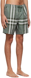 Burberry Green Vintage Check Swim Shorts