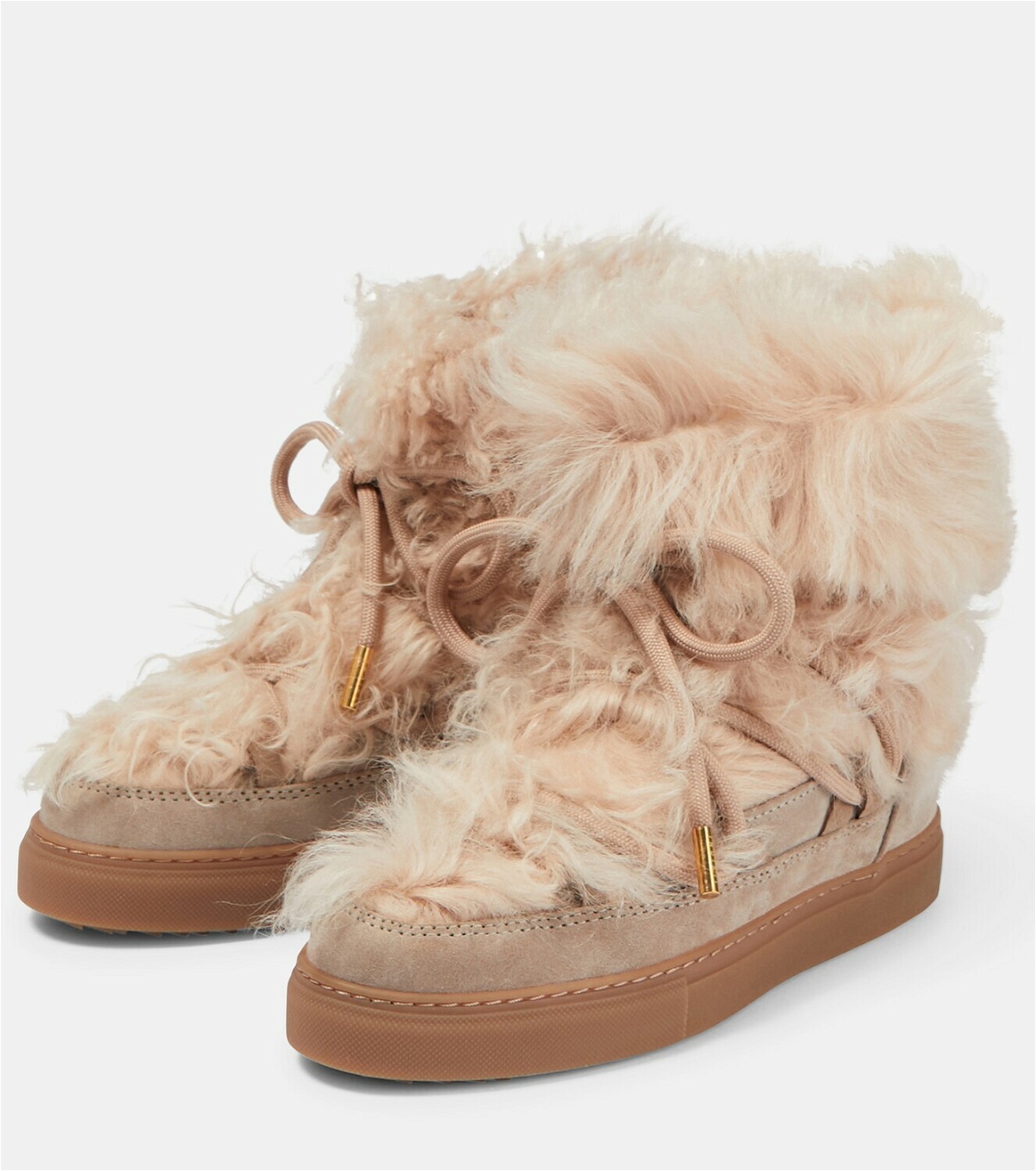 Inuikii Shearling and leather ankle boots