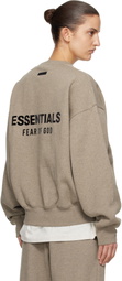 Fear of God ESSENTIALS Beige Classic Crewneck Sweatshirt
