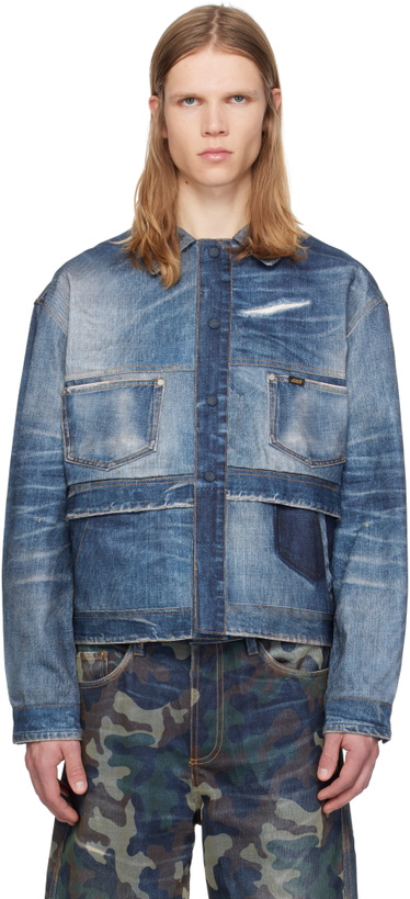 Photo: Andersson Bell Blue Trompe L'œil Double Waist Denim Jacket