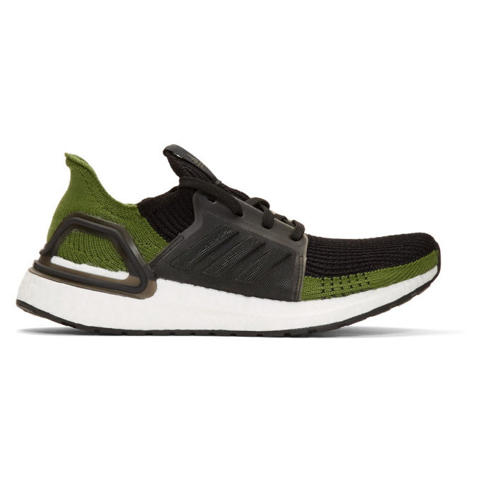 Photo: adidas Originals Black and Green Ultraboost 19 Sneakers