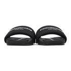 Alexander Wang Black Logo Pool Slides