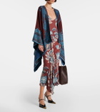 Etro Floral wool-blend cape