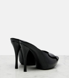 Gucci Viv patent leather platform mules