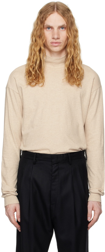 Photo: AURALEE Beige Seamless Turtleneck