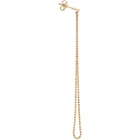 Saskia Diez SSENSE Exclusive Gold Melting Chain Earrings