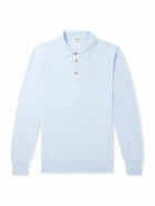 Ghiaia Cashmere - Cashmere Polo Shirt - Blue