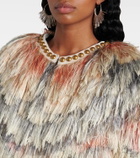 Isabel Marant Noela embellished fringed jacket