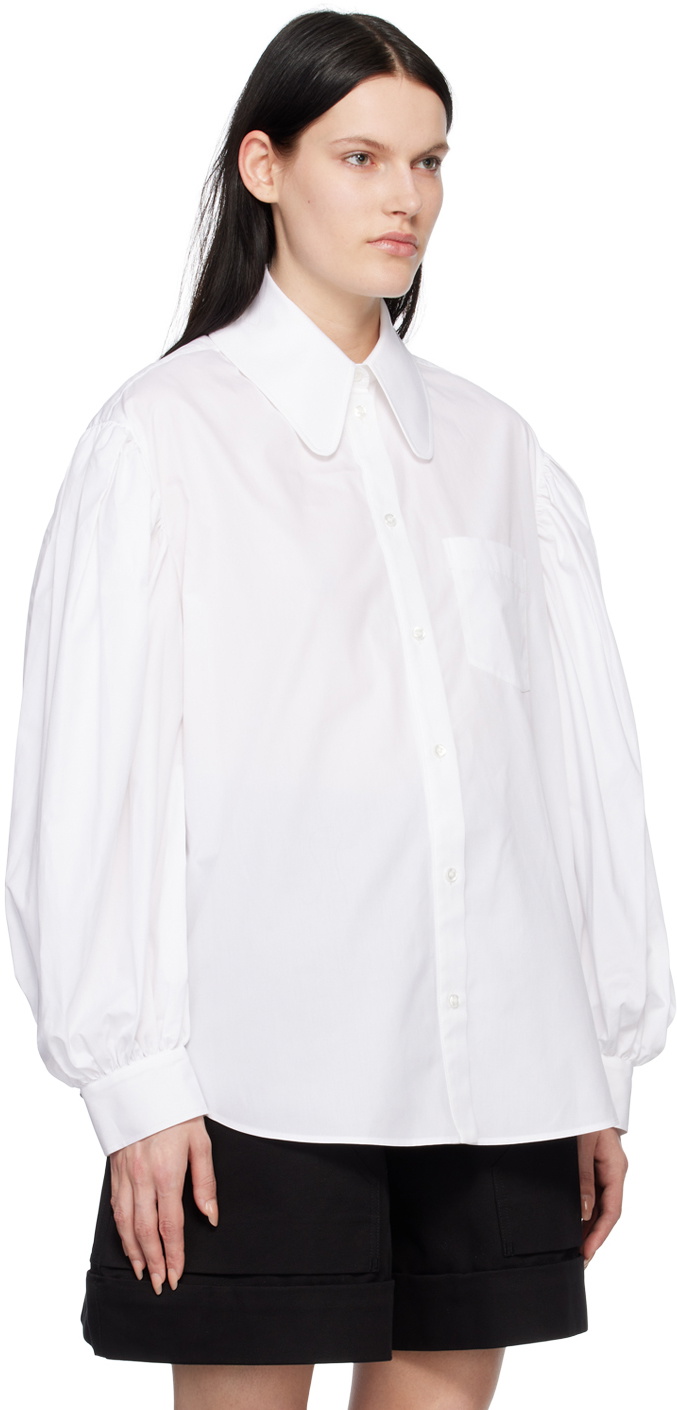 Serena Shirt With Puff Sleeve White