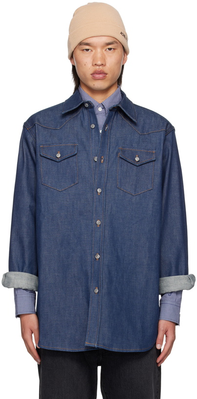 Photo: Acne Studios Blue Button-Up Denim Shirt