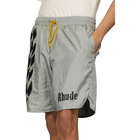 Rhude Silver Warm-Up Shorts