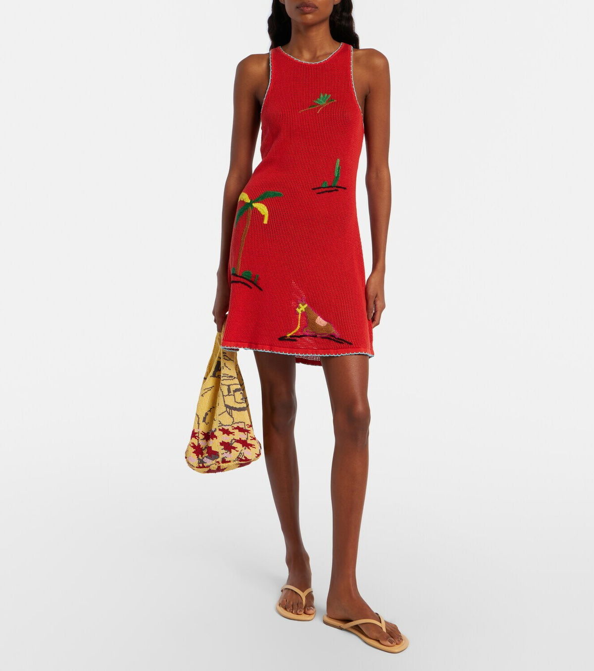 Staud Store Staud Marea embroidered cotton minidress Staud