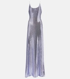 Alex Perry Sequined open-back gown
