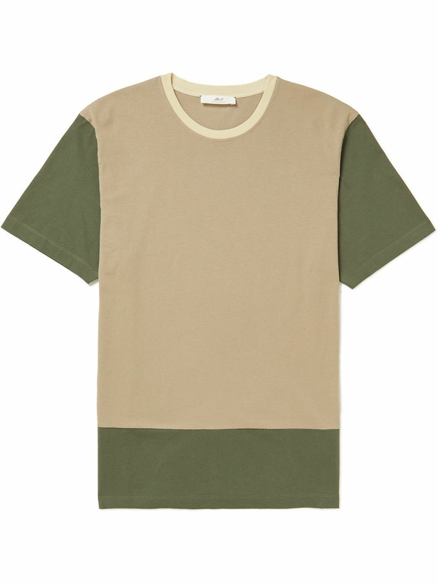 Photo: Mr P. - Colour-Block Cotton-Jersey T-Shirt - Green